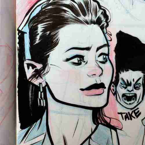 Shelly Johnson sketch preview