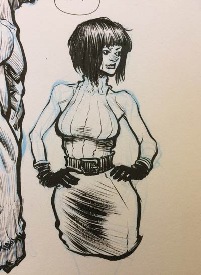 Drawing inked with a Platinum CF-5000 brush pen