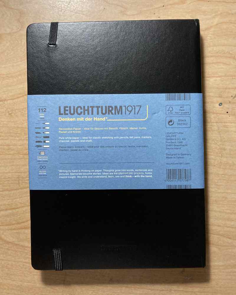 Leuchtturm1917 Sketchbook Medium A5 back Cover