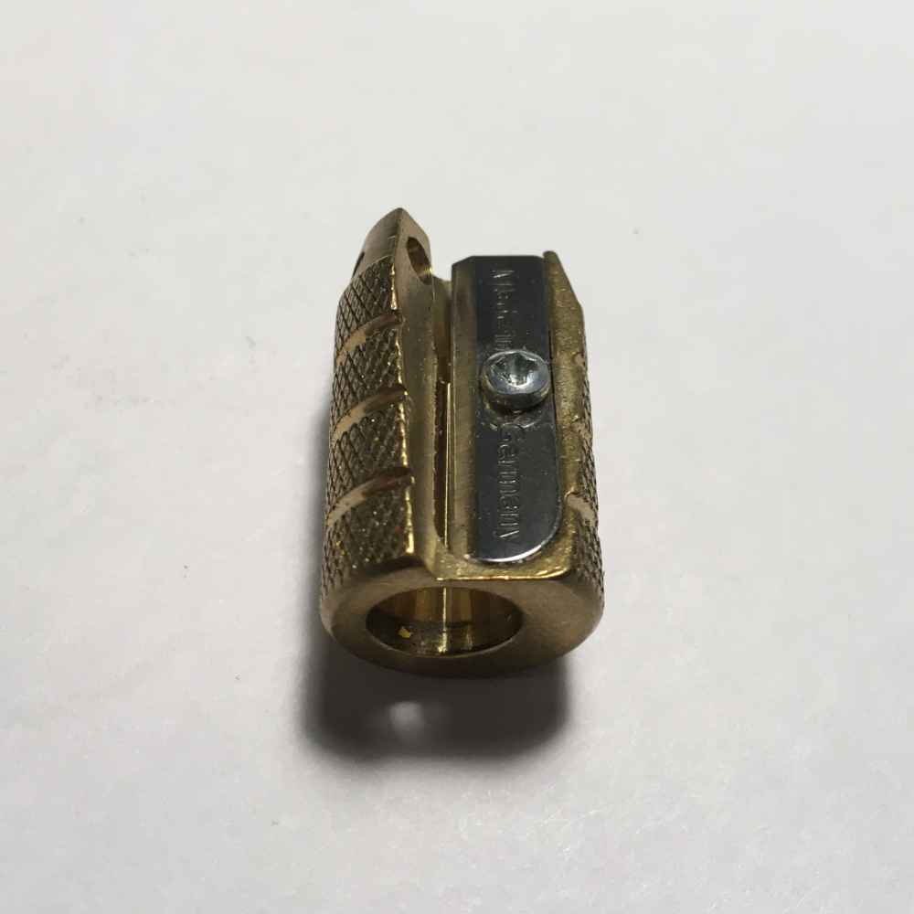 M+R Brass Bullet Handheld Pencil Sharpener Grenade Granite 0604 