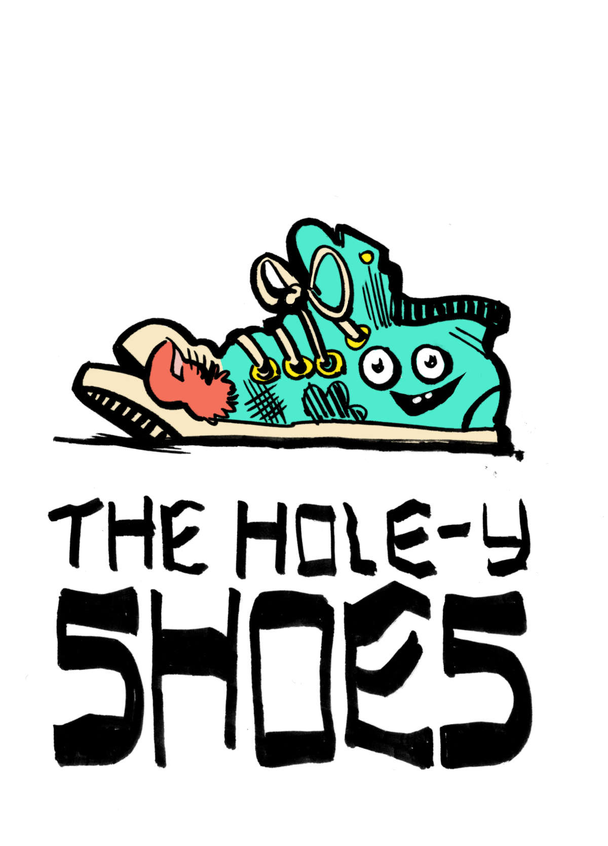 illustration of a toe sticking out of a shoe