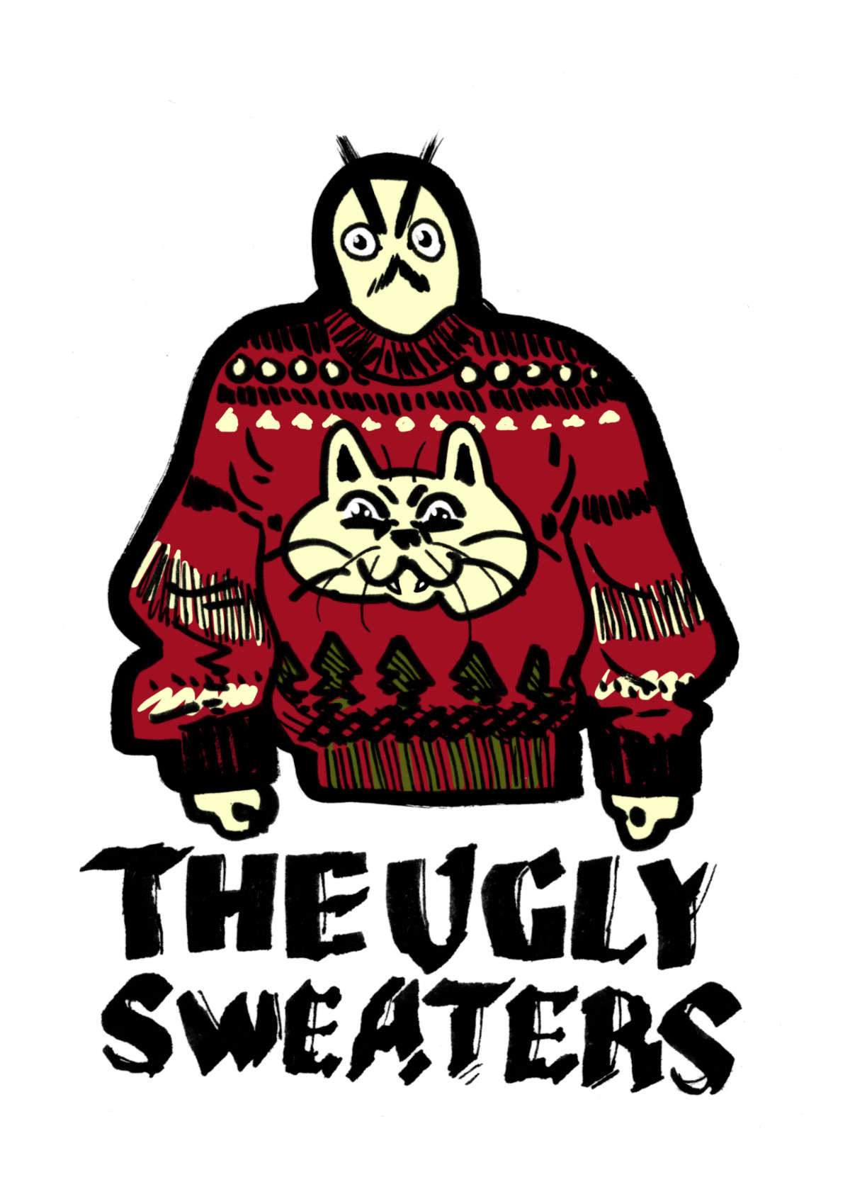 illustration of a creature with a ugly sweater