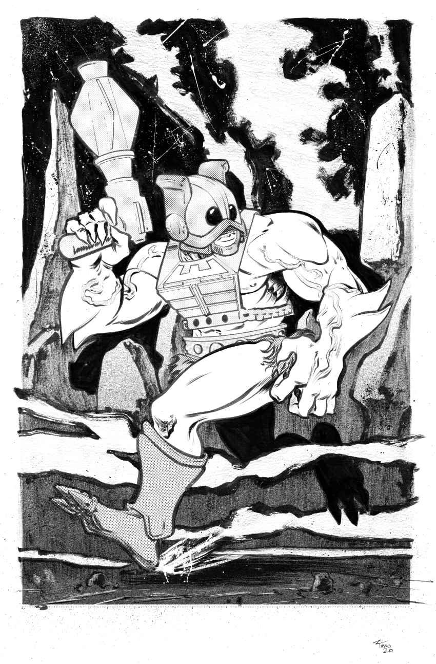 Zodak Or Zodac from He-Man and the Masters of the Universe Illustration ink brush screentone